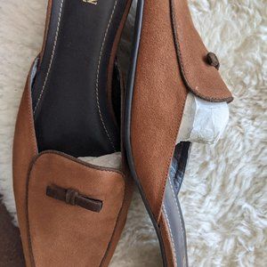 Lauren Ralph Lauren Suede Mule, tan/brown